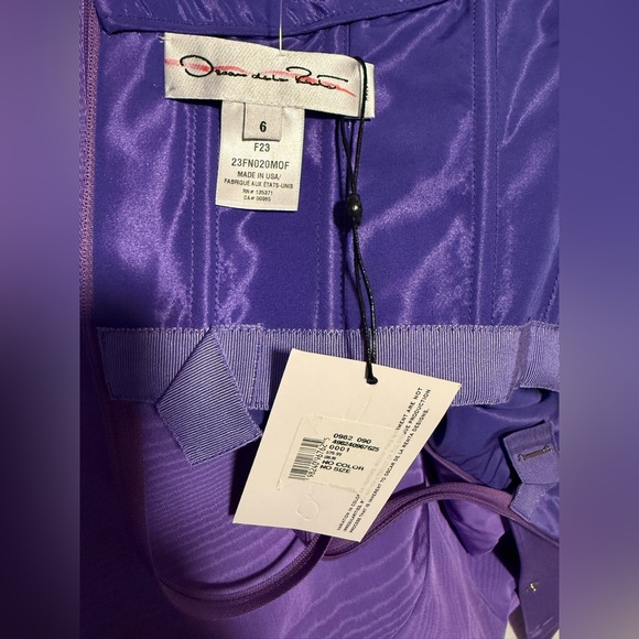 Oscar de la Renta One Shoulder Lavender Dress - Picture 12 of 13